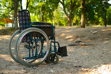 Empty wheelchair.