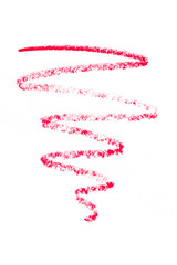 Lipstick Liner Pencil Squiggles isolated on white background  - Image