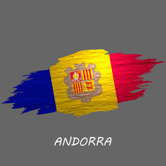 Grunge styled flag Andorra