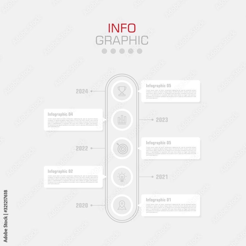 Fototapete business data visualization. infographic element with icons and options or steps. can be used for pr