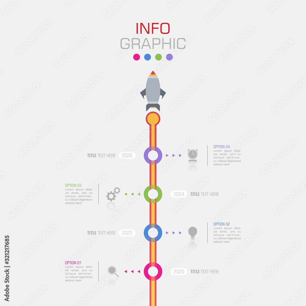 Fototapete business data visualization. infographic element with icons and options or steps. can be used for pr