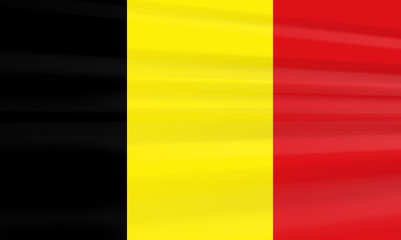 Fototapeta premium The flag of Belgium. The official colors of Belgium. Waves