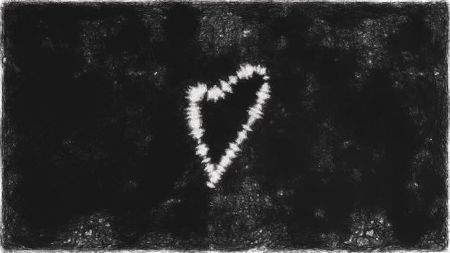 time lapse stop motion little heart sparkling on dark blackboard grunge texture