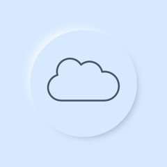 Neumorphism Button - Social Media Icon Cloud Wolke