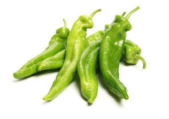 peppers on a white background