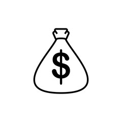 Fototapeta premium bag money and coin dollar icon vector design logo template EPS10