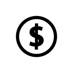bag money and coin dollar icon vector design logo template EPS10