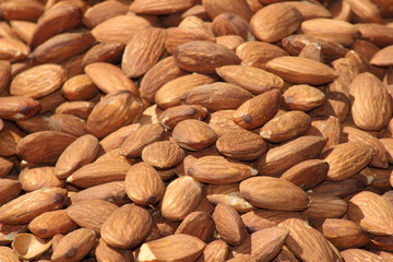 Almonds Close up. Pune, Maharashtra, India