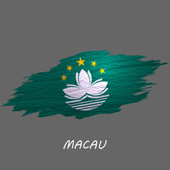 Grunge styled flag Macau