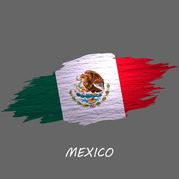 Grunge styled flag Mexico