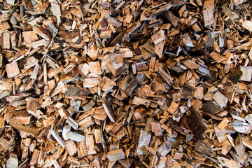 wood chips lying on the heap