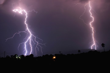 Lightning at Phuursungi, Hadapsar, Pune