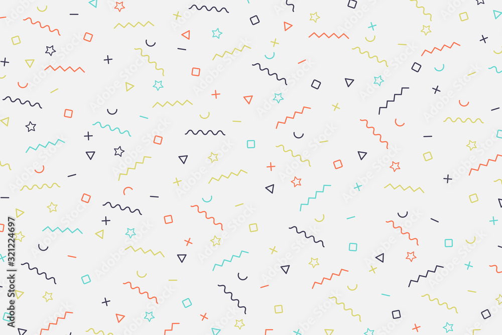 Poster abstract memphis geometric pattern design of artwork design background. illustration vector eps10