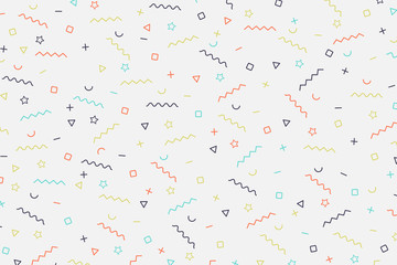 Abstract memphis geometric pattern design of artwork design background. illustration vector eps10