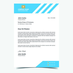 Obraz premium Awesome unique beautiful clean corporate letterhead template a4 size print ready for company business