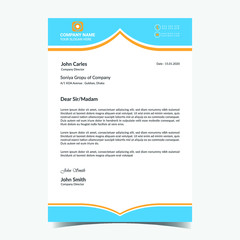 Awesome unique modern beautiful letterhead template a4 size print ready for company business