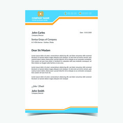 Awesome unique beautiful letterhead template a4 size print ready for company business