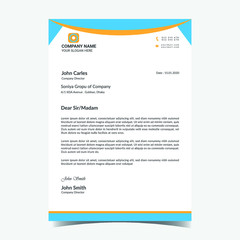 Awesome unique beautiful clean letterhead template a4 size print ready for company business