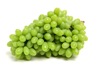 Grapes on white background 
