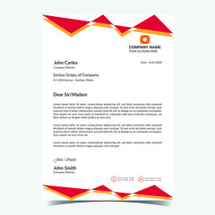 Awesome unique beautiful letterhead template a4 size print ready for company business
