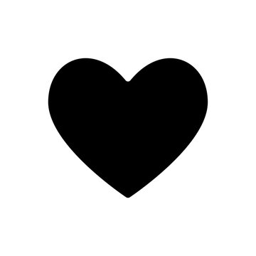 Black heart shape isolated on a white background. EPS10 vector file