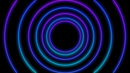Retro cyberpunk style 80s. Abstract Neon bright lens flare colored on black background. Laser show colorful design for banners advertising technologies