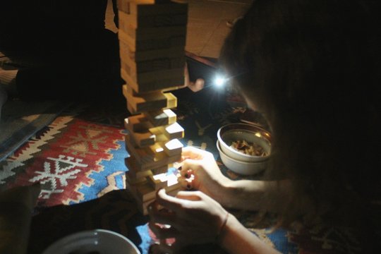Playing party games 
