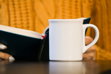 cup of coffee on the table
