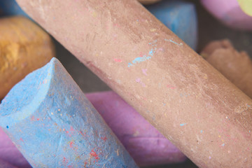 closeup of pastels