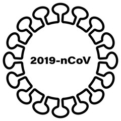 Novel coronavirus (2019-nCoV, covid19) infection vector illustration symbol