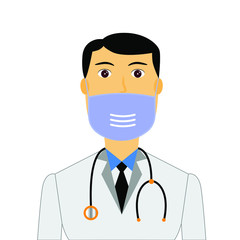 Cute and confident doctor in a medical mask