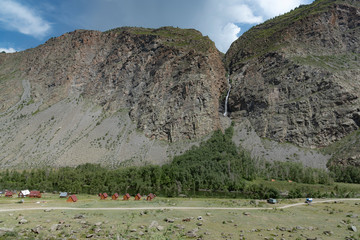 Mountain pass in Altai