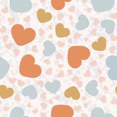 Love bright valentine's day seamless in romantic style. Vector abstract honeymoon pattern. Sweet heart wedding concept.