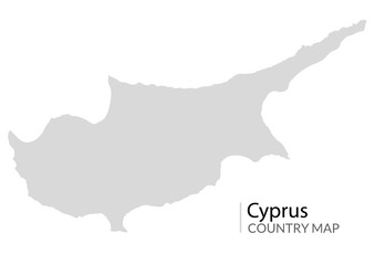Fototapeta premium Cyprus map vector shape icon. Cyprus europe nicosia map country