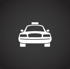 Car related icon on background for graphic and web design. Creative illustration concept symbol for web or mobile app.