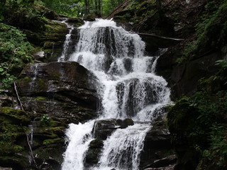 waterfall in the Ukrainian forest