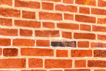 Red brick wall as creative background texture