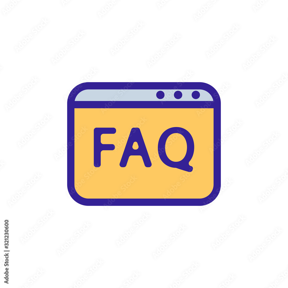 Poster questions and answers icon vector. thin line sign. isolated contour symbol illustration