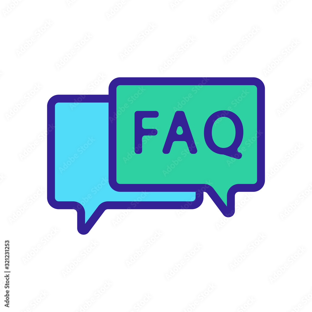 Poster questions and answers icon vector. thin line sign. isolated contour symbol illustration