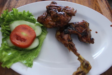 Grilled soy sauce chicken cooked from Indonesia