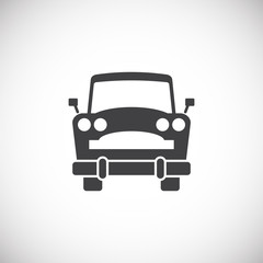 Car related icon on background for graphic and web design. Creative illustration concept symbol for web or mobile app.