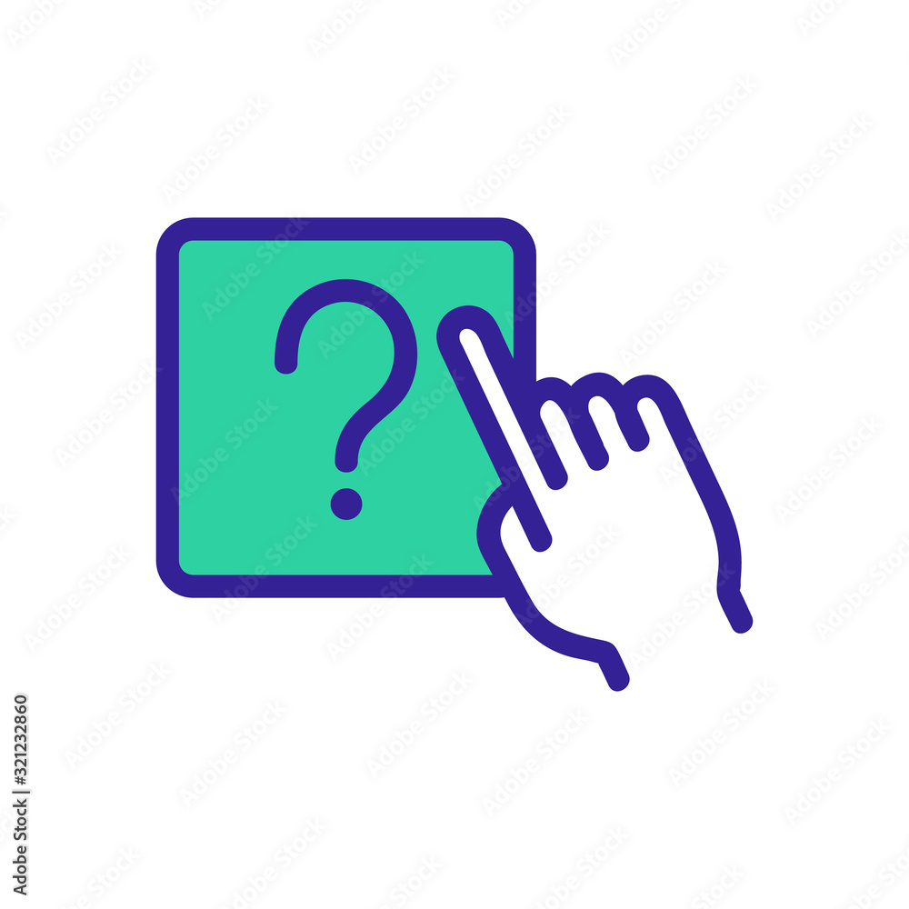 Aufkleber questions and answers icon vector. thin line sign. isolated contour symbol illustration