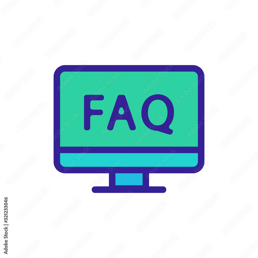 Aufkleber questions and answers icon vector. thin line sign. isolated contour symbol illustration