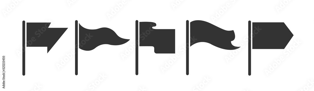 Poster different flag icons set. set of flags. waving flag icons for banners, presentations, web pages.