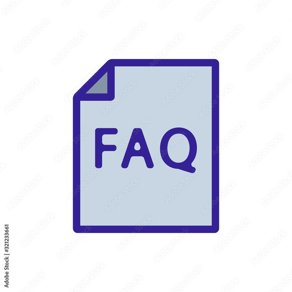 Poster questions and answers icon vector. thin line sign. isolated contour symbol illustration