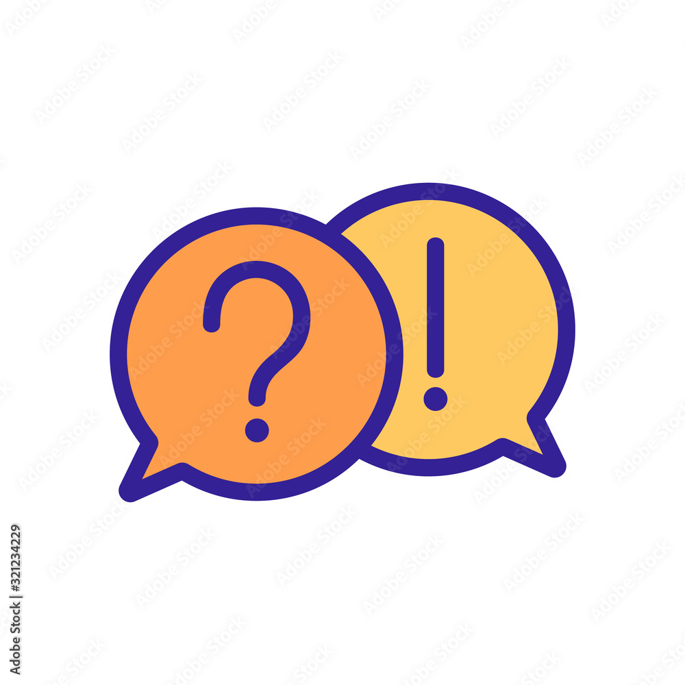Poster questions and answers icon vector. thin line sign. isolated contour symbol illustration