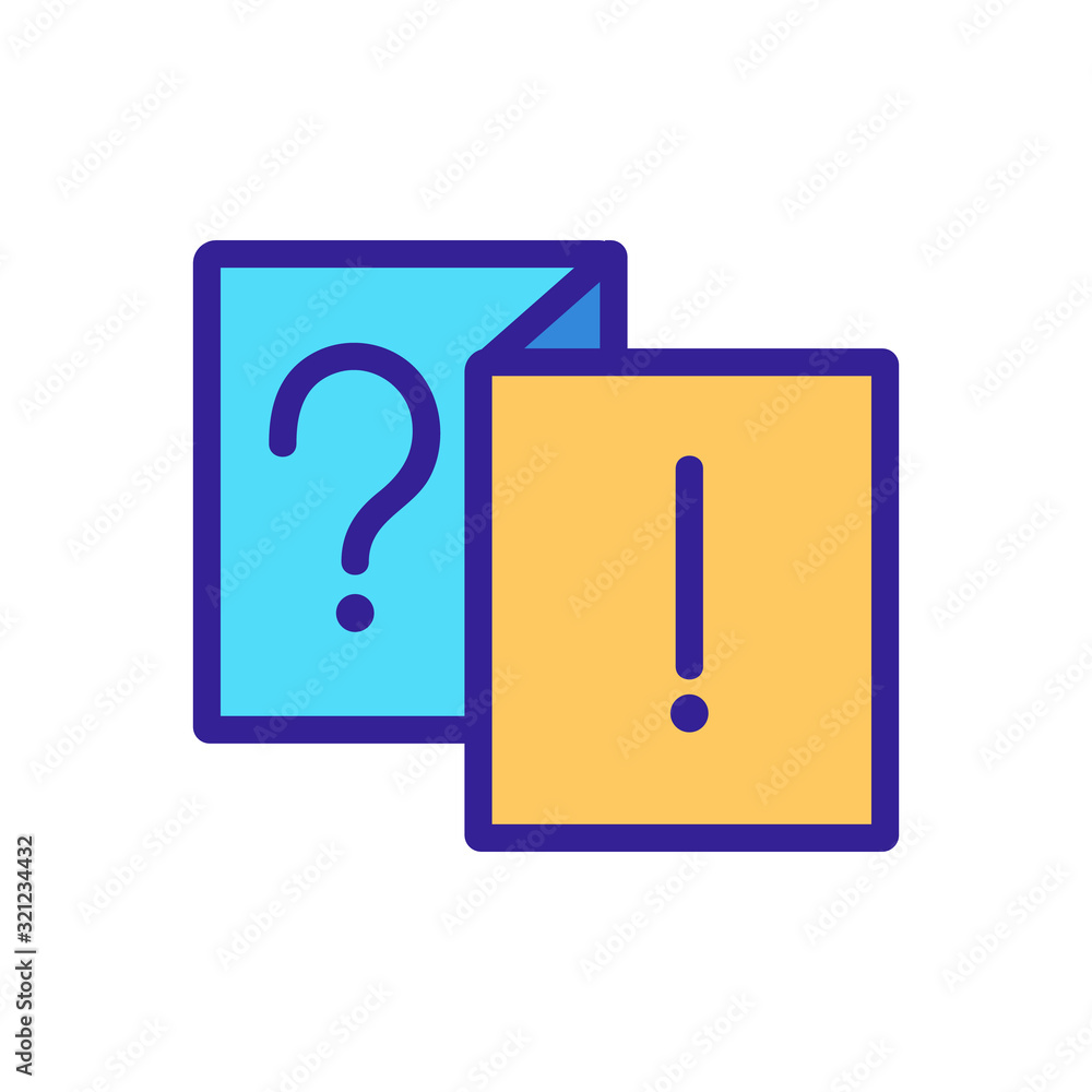 Poster questions and answers icon vector. thin line sign. isolated contour symbol illustration