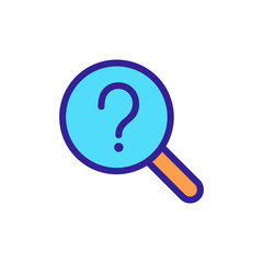 questions and answers icon vector. Thin line sign. Isolated contour symbol illustration