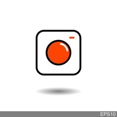  camera icon with a white background.vector illutration