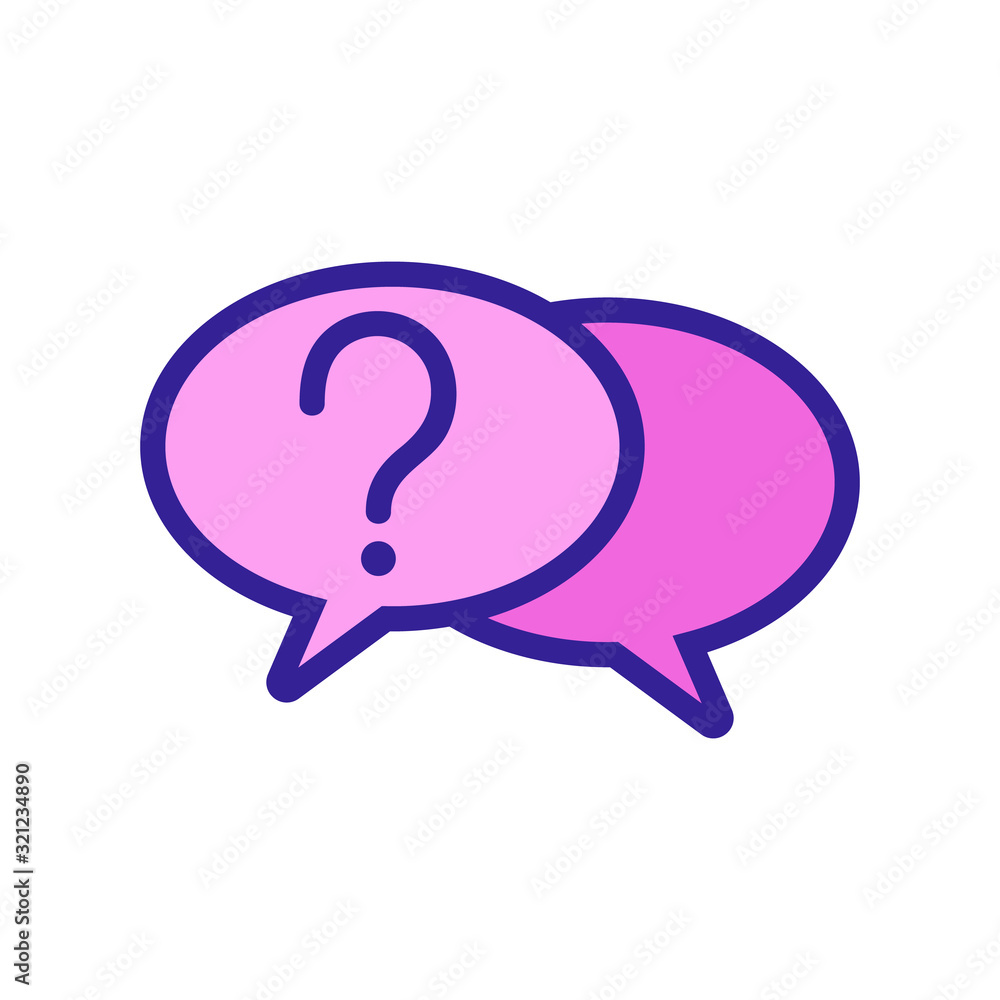 Poster questions and answers icon vector. thin line sign. isolated contour symbol illustration